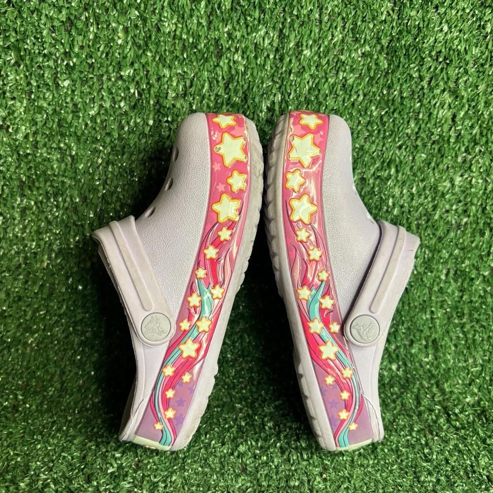 Crocs Fun Lab Unicorn Stars Graphic Band Clog Lavender Purple Toddler Size C 8